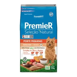 PCT PREMIER SELECAO CAES ADULTOS RACAS PEQ FRANGO QUINOA 2,5KG