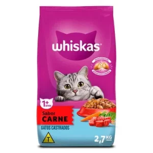 PCT WHISKAS GATOS CASTRADOS CARNE 2,7KG