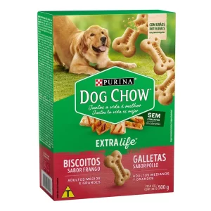 BISCOITO DOG CHOW INTEGRAL ADULTOS MEDIOS E GRANDES 500G