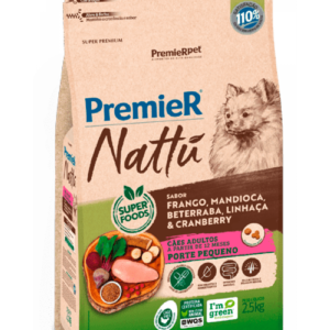 PCT PREMIER NATTU AD PEQ PORTE FRANGO E MANDIOCA 2,5KG