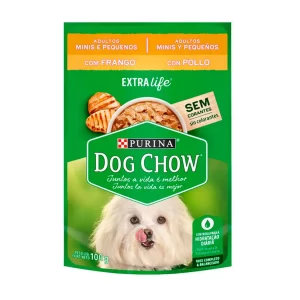 SACHE DOG CHOW ADULTOS MINIS E PEQUENOS FRANGO 100G