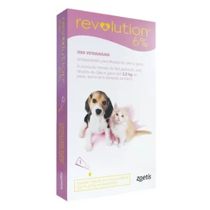 REVOLUTION 6% ROSA ATE 2.5KG 0,25ML CAES GATOS