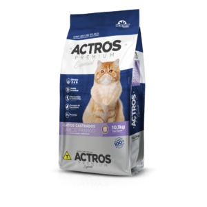 SCR ACTROS GATOS ADULTOS CASTRADOS CARNE E FRANGO 10,1KG